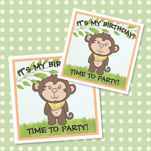 Cute Monkey Napkin