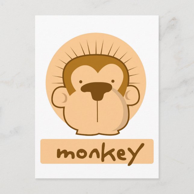 cute monkey postcard (Front)