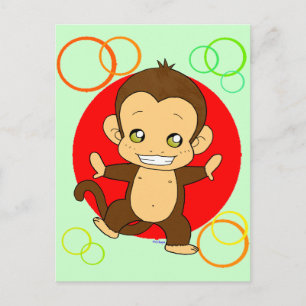Cute Monkey Postcard