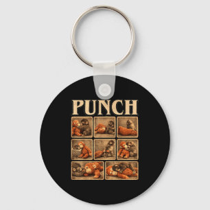 Cute monkey punch baby keychain