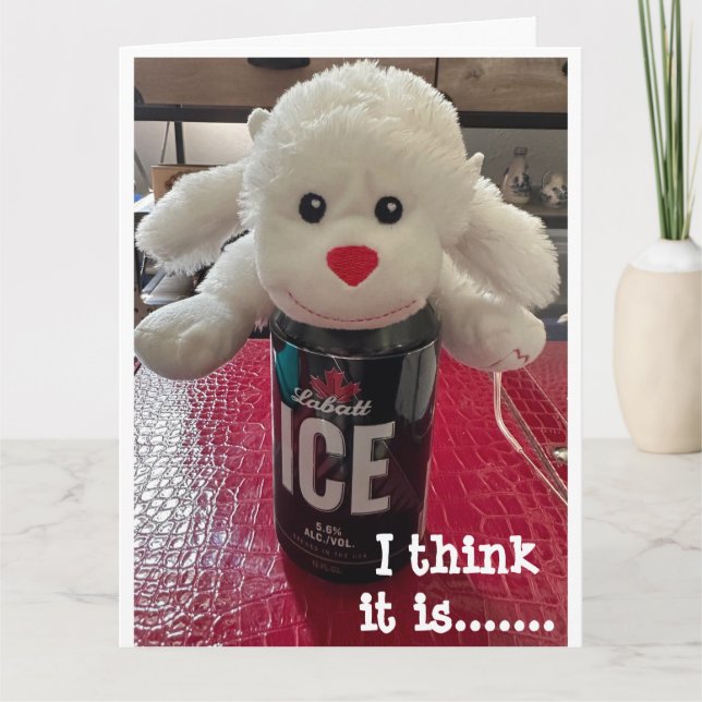 CUTE MONKEY SAYS TIME TO CELEBRATE "YOU" CARD (Front)