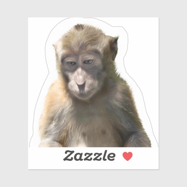 Cute Monkey Sticker (Sheet)