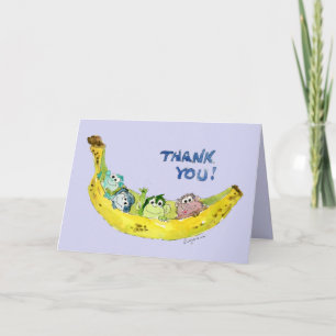 Cute Monkey Thank You Card