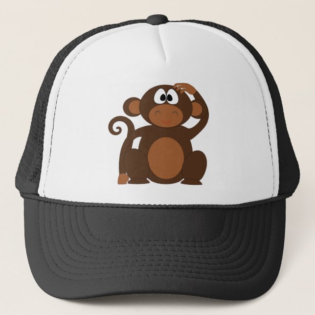 Cute Monkey Trucker Hat (Front)