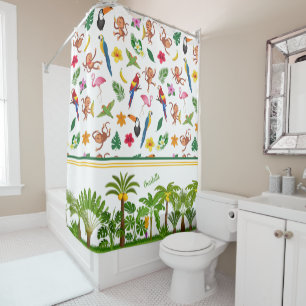 Cute Monkeys and Bananas in Jungle Pattern