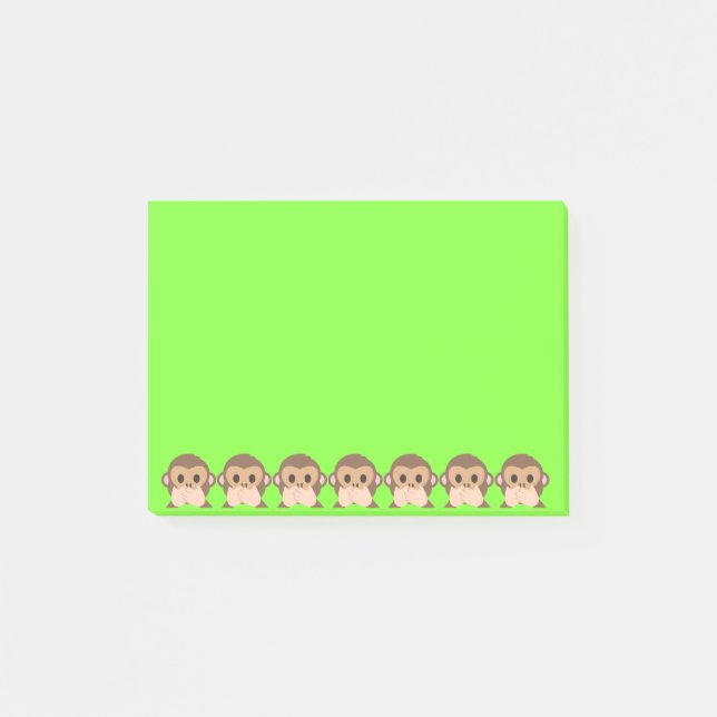 Cute Monkeys Post-it Notes (Front)