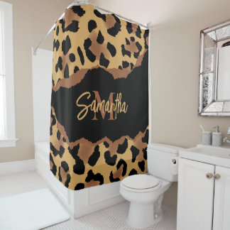 Cute Monogram Leopard Print