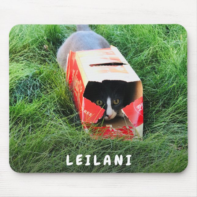 Cute Monogram Photo Mouse Pad (Front)