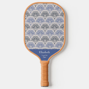 Cute Monogram Team/Club Name with Geometric Shapes Pickleball Paddle