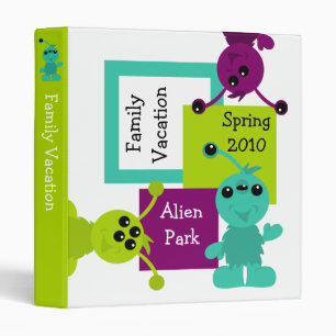Cute Monster Alien Creature Binder