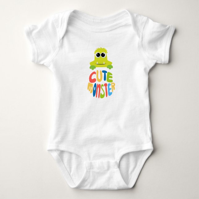 cute monster baby bodysuit (Front)