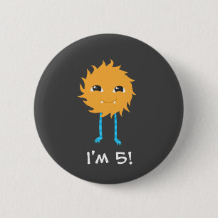 Cute Monster Birthday 2 Inch Round Button