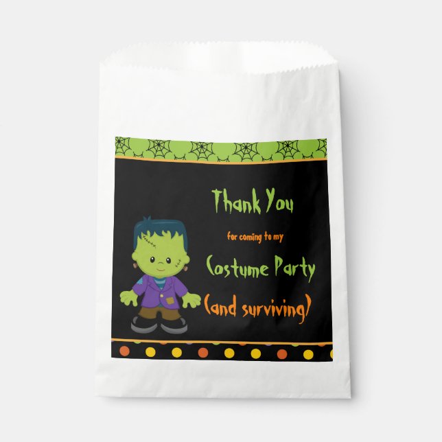 Cute Monster Boy Halloween Costume Party Favour Bag (Front)