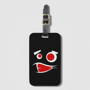 Cute monster face patterns license plate frame luggage tag