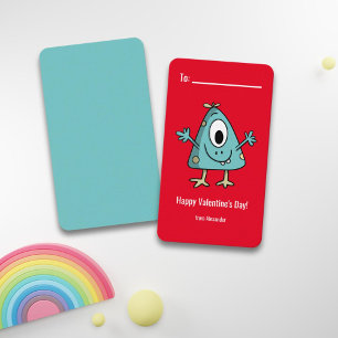 Cute Monster Happy Valentine's Day Classroom To Card
