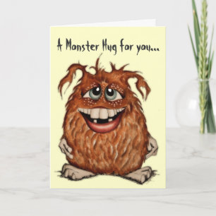 Cute Monster Hugs Greeting Card