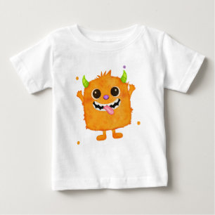 Cute Monster Kids Tee, Birthday Gift for Boys Baby T-Shirt