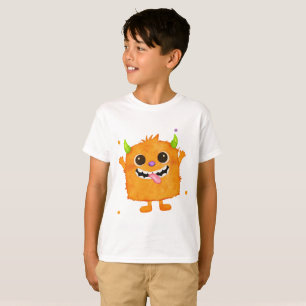 Cute Monster Kids Tee, Birthday Gift for Boys T-Shirt