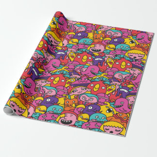 Cute Monster Pattern Wrapping Paper