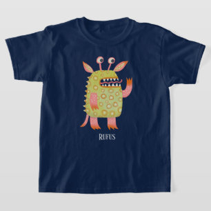 Cute Monster Rufus Custom Name T-Shirt