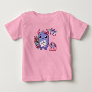 Cute monster Valentine's Day Baby T-Shirt