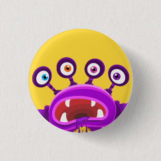 CUTE MONSTERS 1 INCH ROUND BUTTON