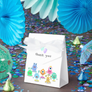 Cute Monsters Birthday Thank You Favor Box
