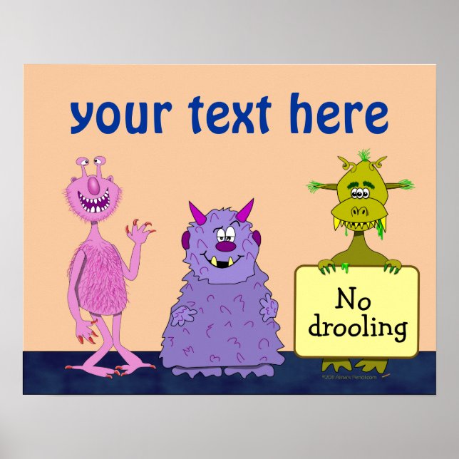 Cute Monsters For Kids Poster (Front)
