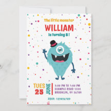 Cute Monsters Little Moster Birthday Party