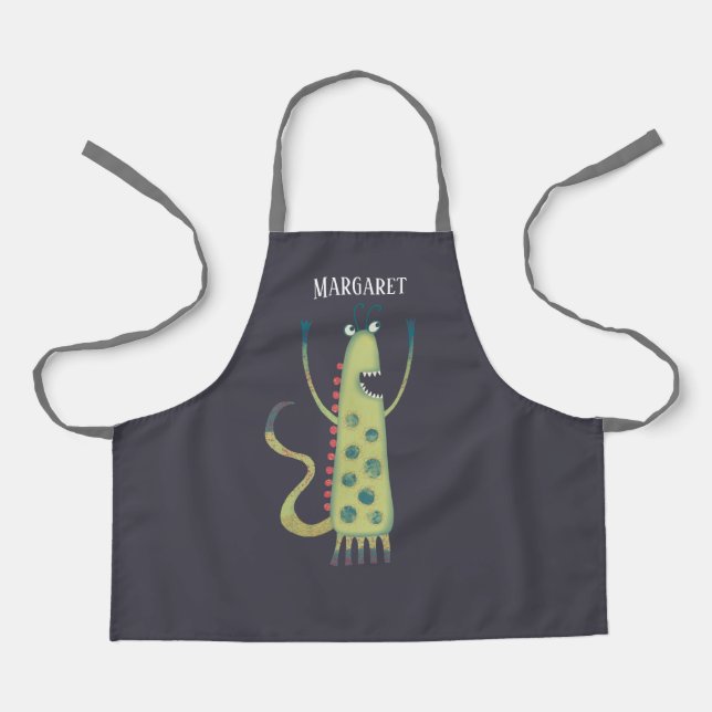 Cute Monsters Personalized Apron (Front)
