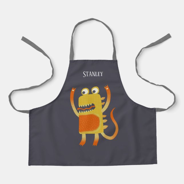 Cute Monsters Personalized Apron (Front)