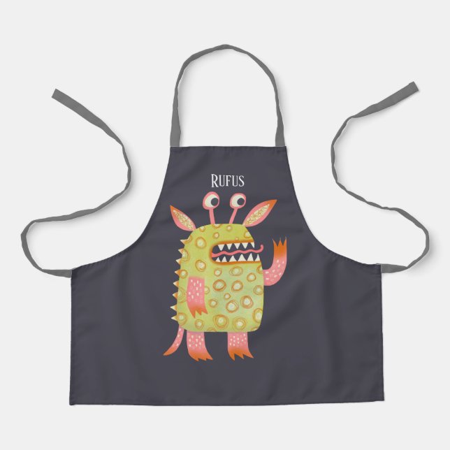 Cute Monsters Personalized Apron (Front)