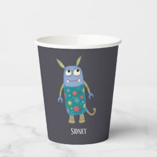 Cute Monsters Personalized Paper Cups