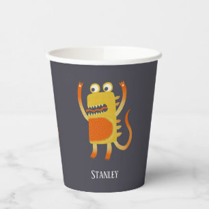 Cute Monsters Personalized Paper Cups