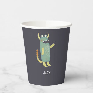 Cute Monsters Personalized Paper Cups