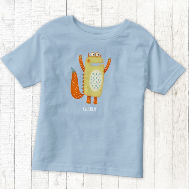 Cute Monsters Personalized Toddler T-shirt (Cute little monsters personalized name t-shirt)