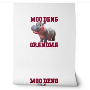 Cute MOO DENG GRANDMA Baby Hippo Granny Teacher Cu Wallpaper