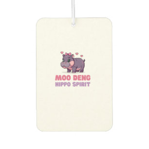 Cute MOO DENG HIPPO SPIRIT Pixels Animal Adventure Air Freshener