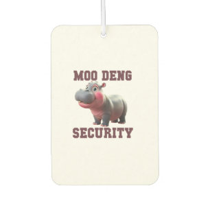 Cute MOO DENG SECURITY Dad Baby Hippo Papa Parent Air Freshener