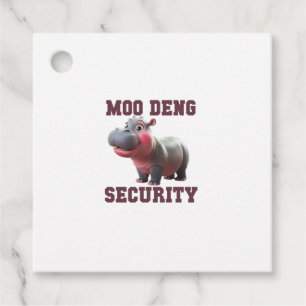 Cute MOO DENG SECURITY Dad Baby Hippo Papa Parent  Favour Tags