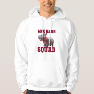 Cute MOO DENG SQUAD Baby Hippo Team Cheer Girls Te Hoodie