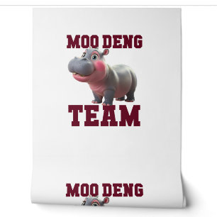 Cute MOO DENG TEAM Baby Hippo Squad Girls Besties Wallpaper