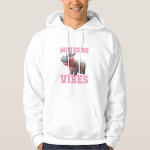 Cute MOO DENG VIBES Only Baby Hippo Kindergarten C Hoodie