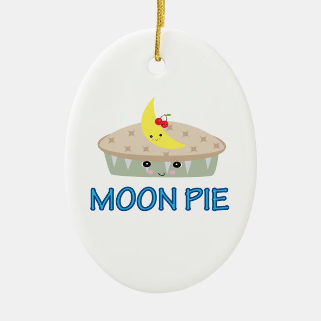 CUTE MOON PIE CERAMIC ORNAMENT (Front)