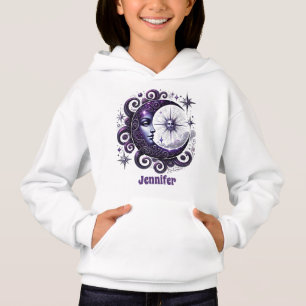 Cute moon stars add name kids girls