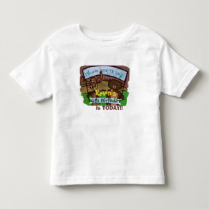 Cute moose and bear birthday toddler t-shirt