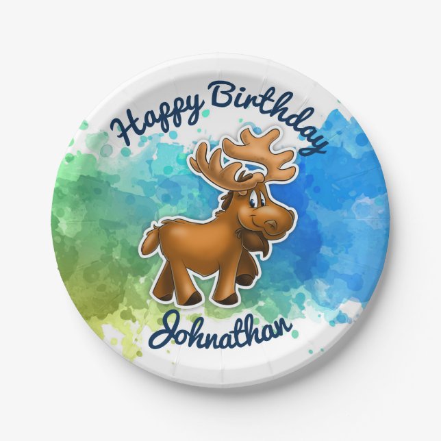 Cute Moose Plates (Front)