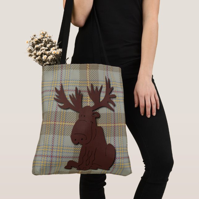 Cute Moose Tote Bag (Close Up)