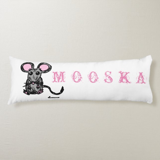 Cute Mooska Mouse Body Pillow (Front)