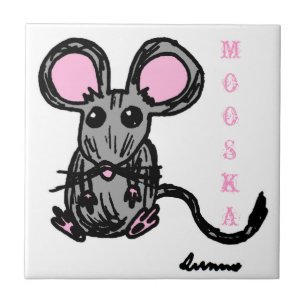 Cute Mooska Mouse Tile